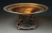 LUSTRE ART TAZZA W/ BRONZE BAS