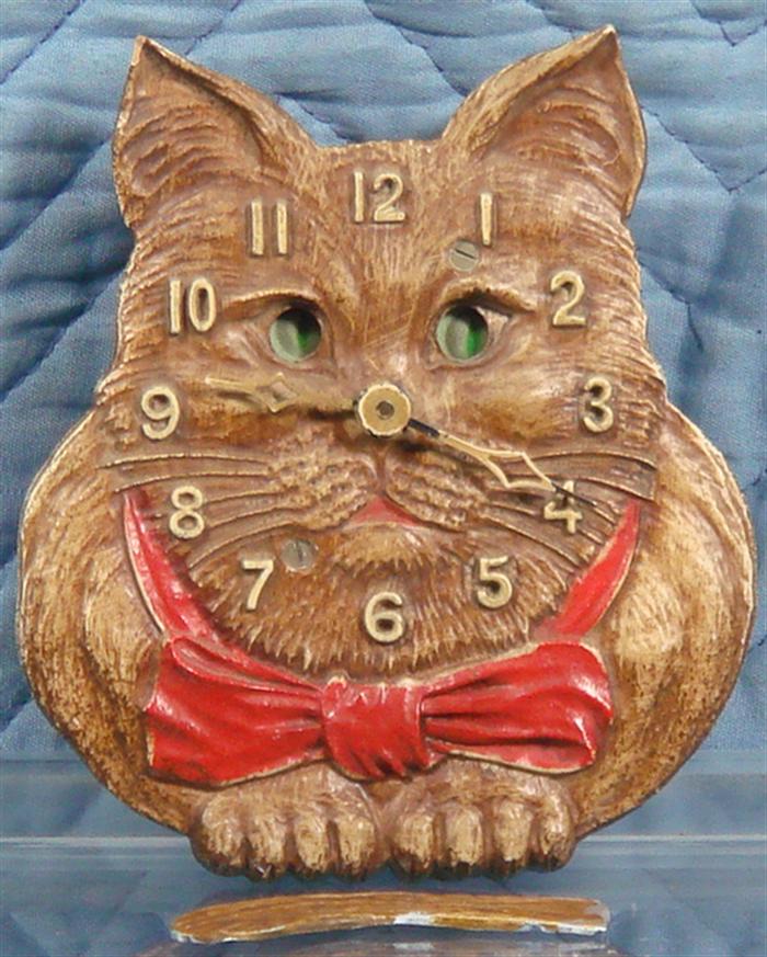 Lux wagging tail novelty cat clock,