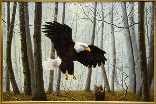 LUYUAN QING FRAMED PAINTING OF