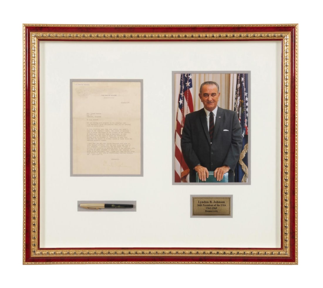LYNDON B. JOHNSON SIGNED LETTER AND