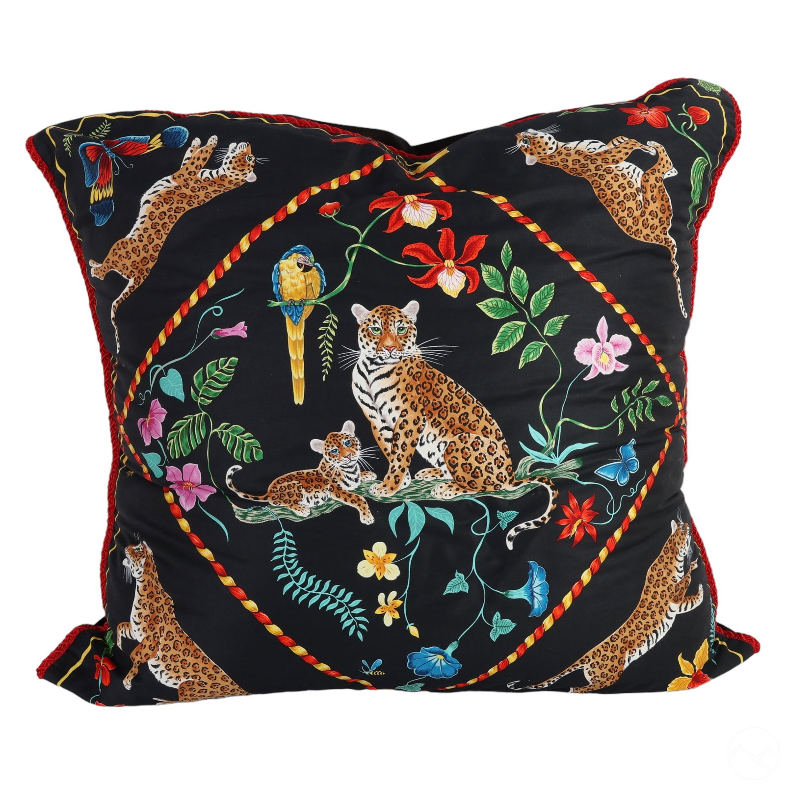 LYNN CHASE JAGUAR JUNGLE SILK SCARF
