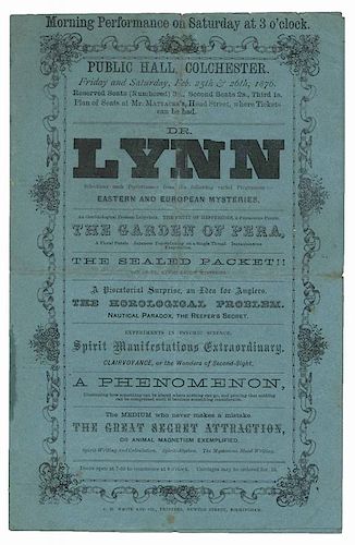 LYNN, DR. (HUGH SIMMONS). PROGRAM