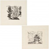 LYONEL FEININGER, (2) WOODCUTS