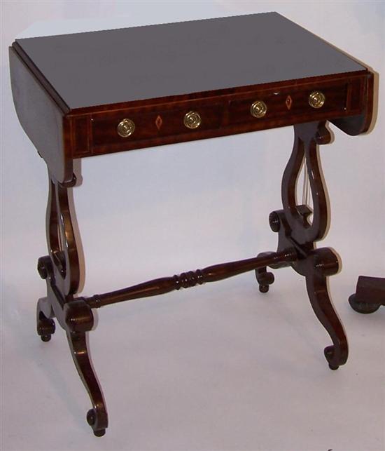 Lyre base table  early 19th C. 