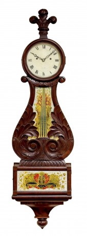 LYRE CLOCK, ATTRIBUTED TO ABIE