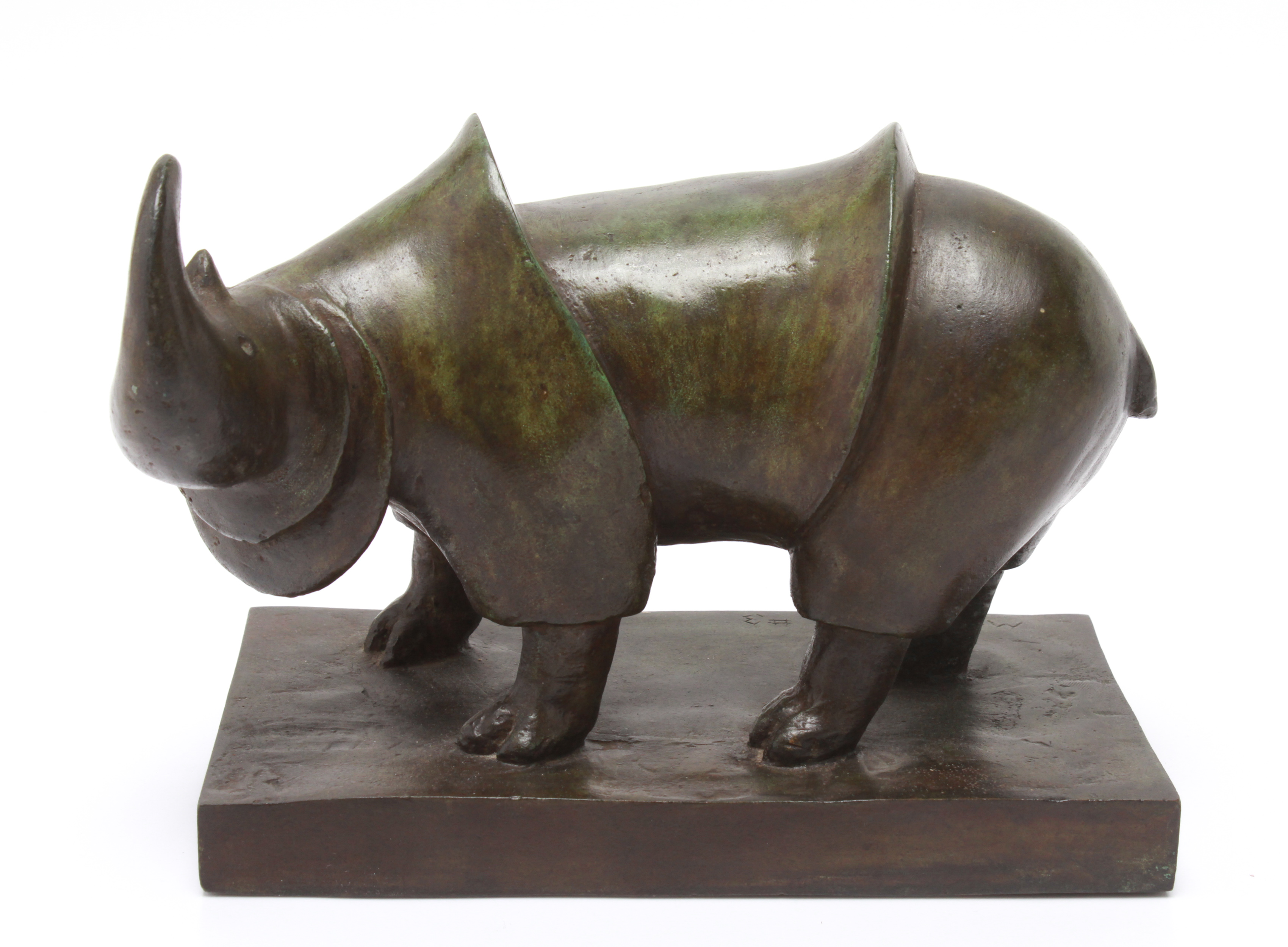 M. DONNELL RHINOCEROS MODERN BRONZE