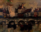 M. EDWARD GRIFF CITYSCAPE OIL