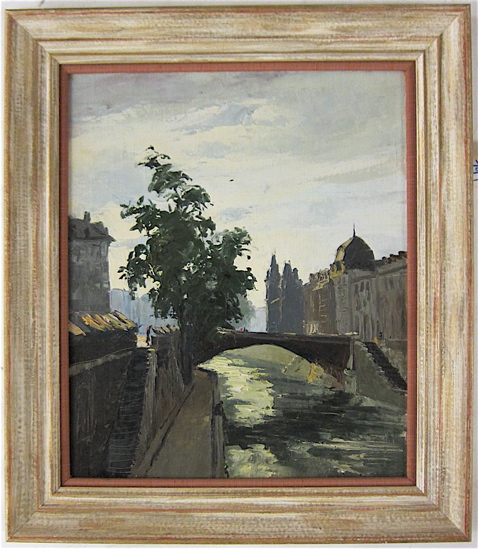 M. HARAND OIL ON BOARD view of