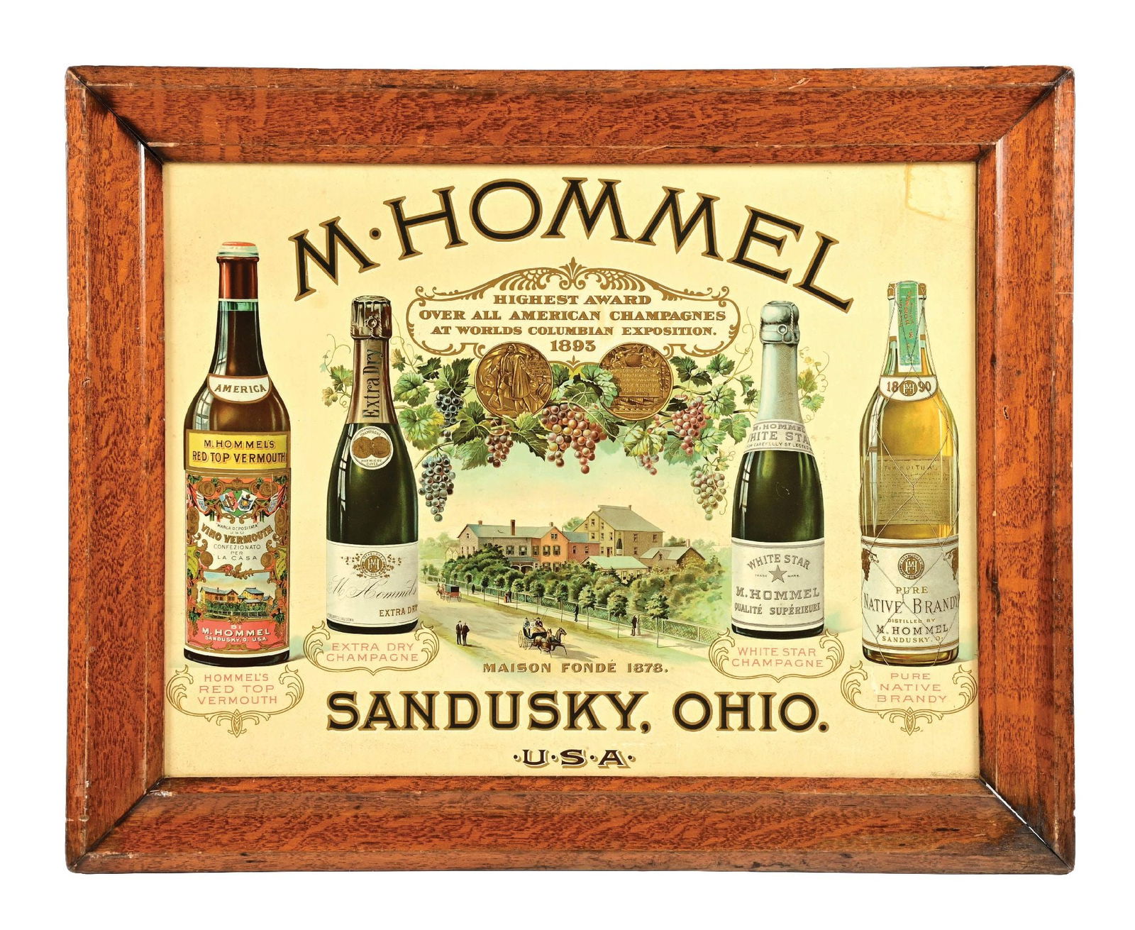 M. HOMMEL CHAMPAGNE, VERMOUTH,