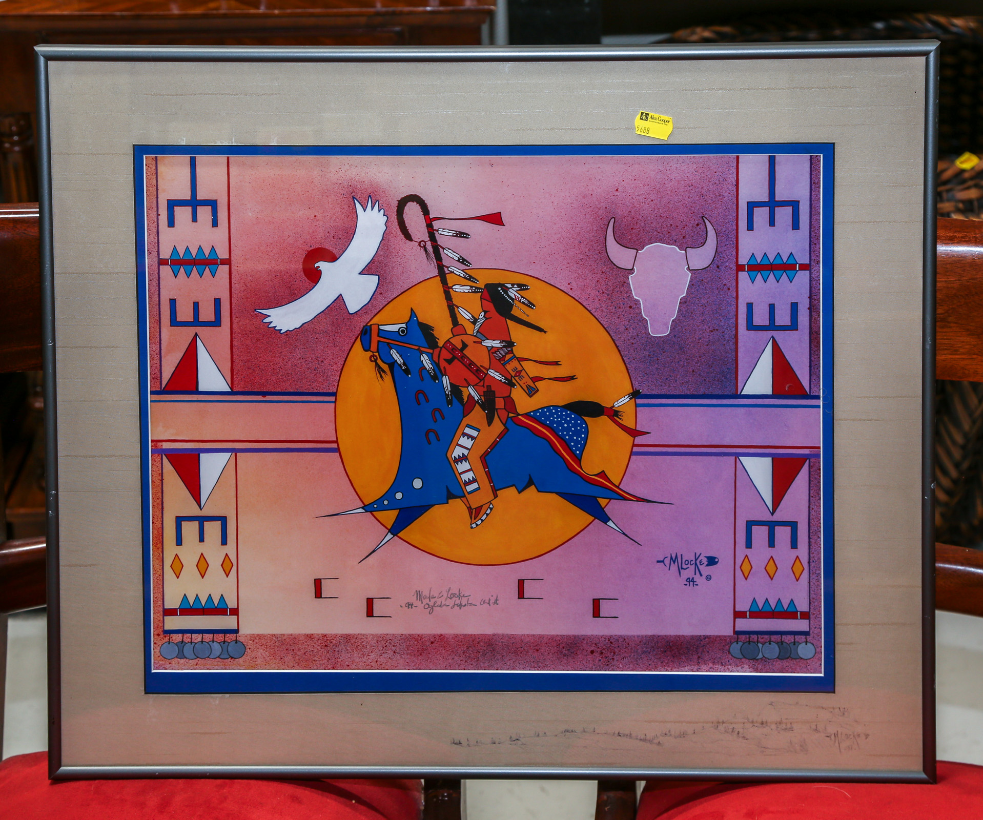 M. LOCKE SIGNED SOUTH WEST FRAMED