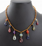 M. MARKS 18K MULTI-COLORED GEM
