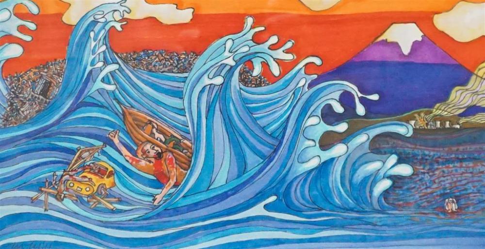 M. MILL, CRASHING WAVES,