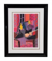 M. MOULY RED STILL LIFE LITHOG