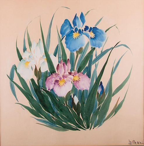 M. OTANI FLORAL SERIGRAPH, DAVID