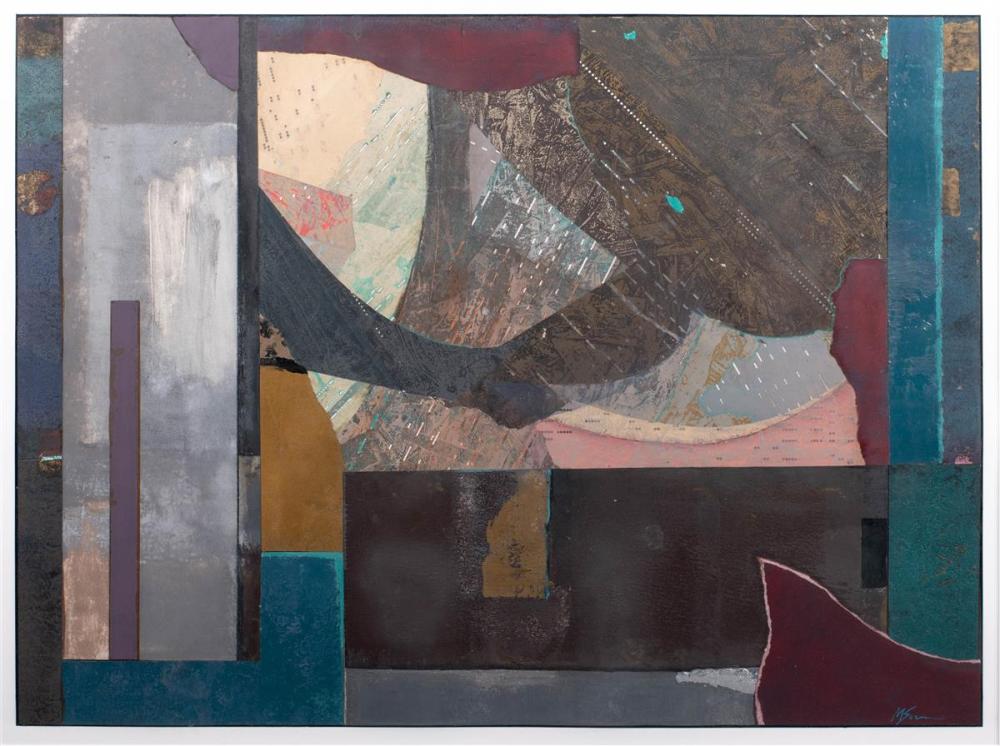 M. SA ABSTRACT MIXED MEDIA: 31 X 39