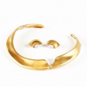 M. STOWE 18K PLAT & DIAMOND CH