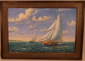 M. TODD YACHT PAINTINGVintage
