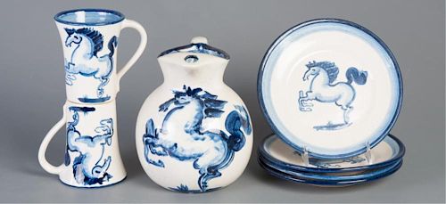 M.A. HADLEY "BLUE HORSE" POTTERY