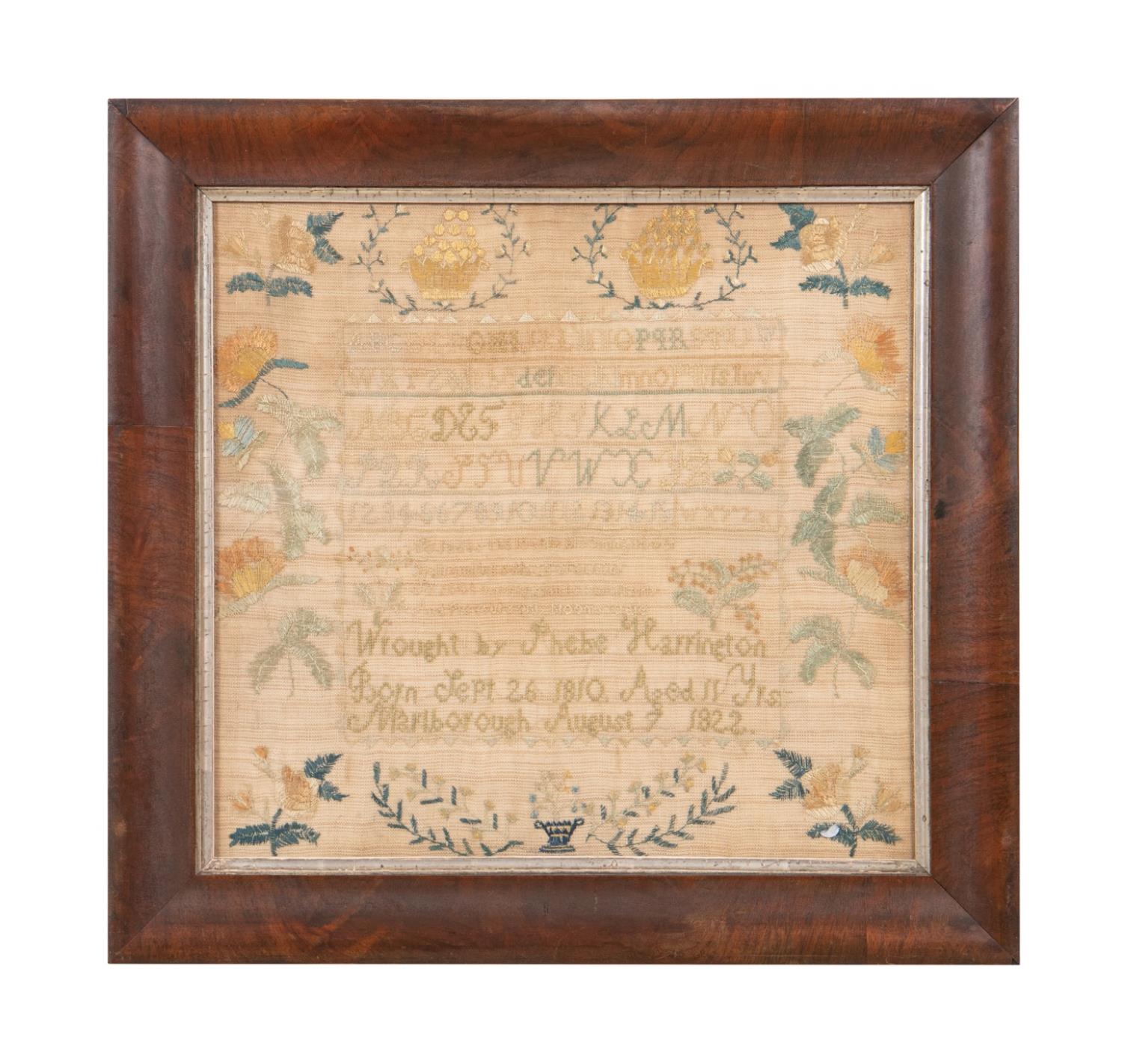 MA. NEEDLEWORK SAMPLER W/