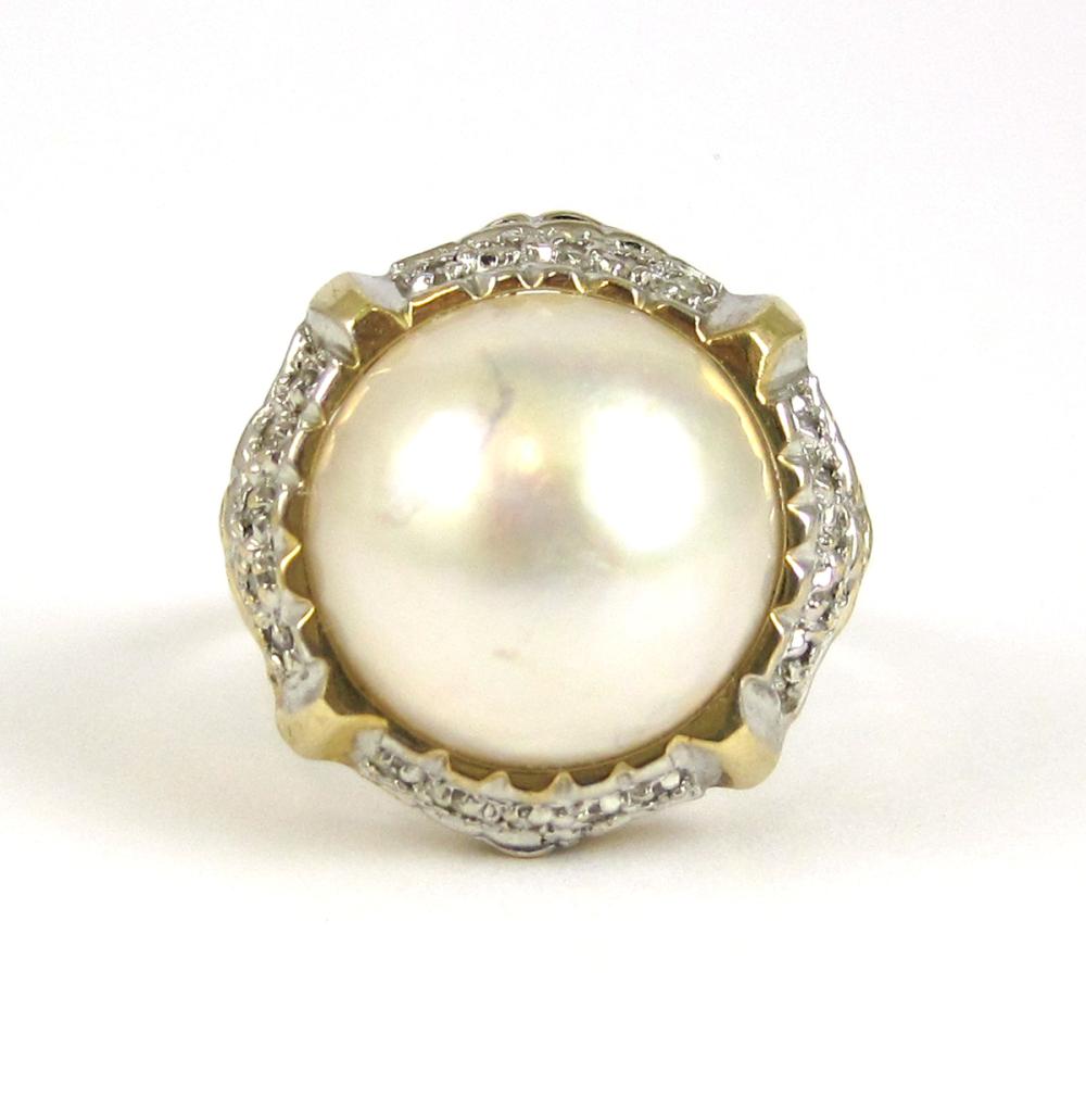 MABE PEARL, DIAMOND AND FOURTEEN