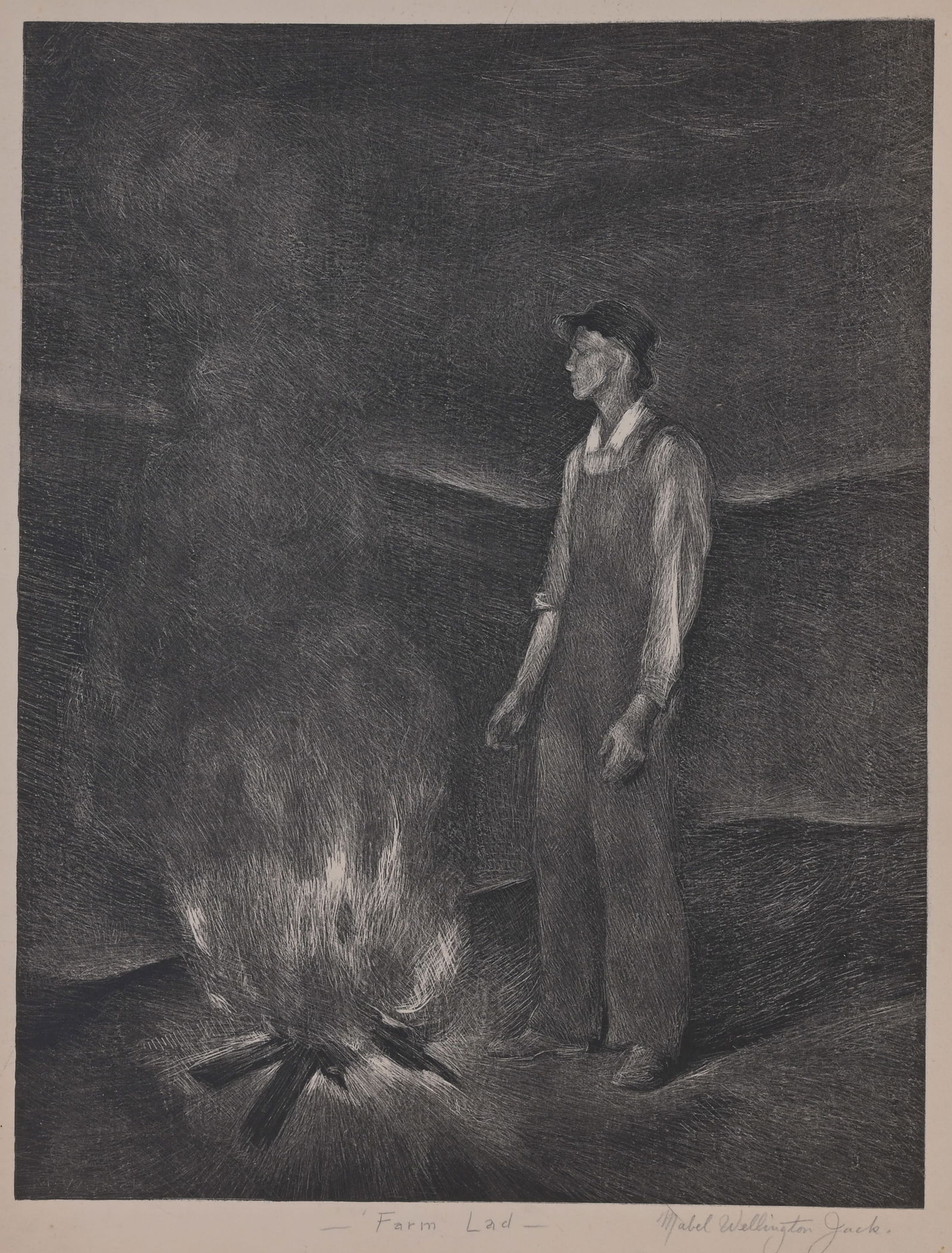 MABEL W JACK (1899-1975) "FARM LAD"