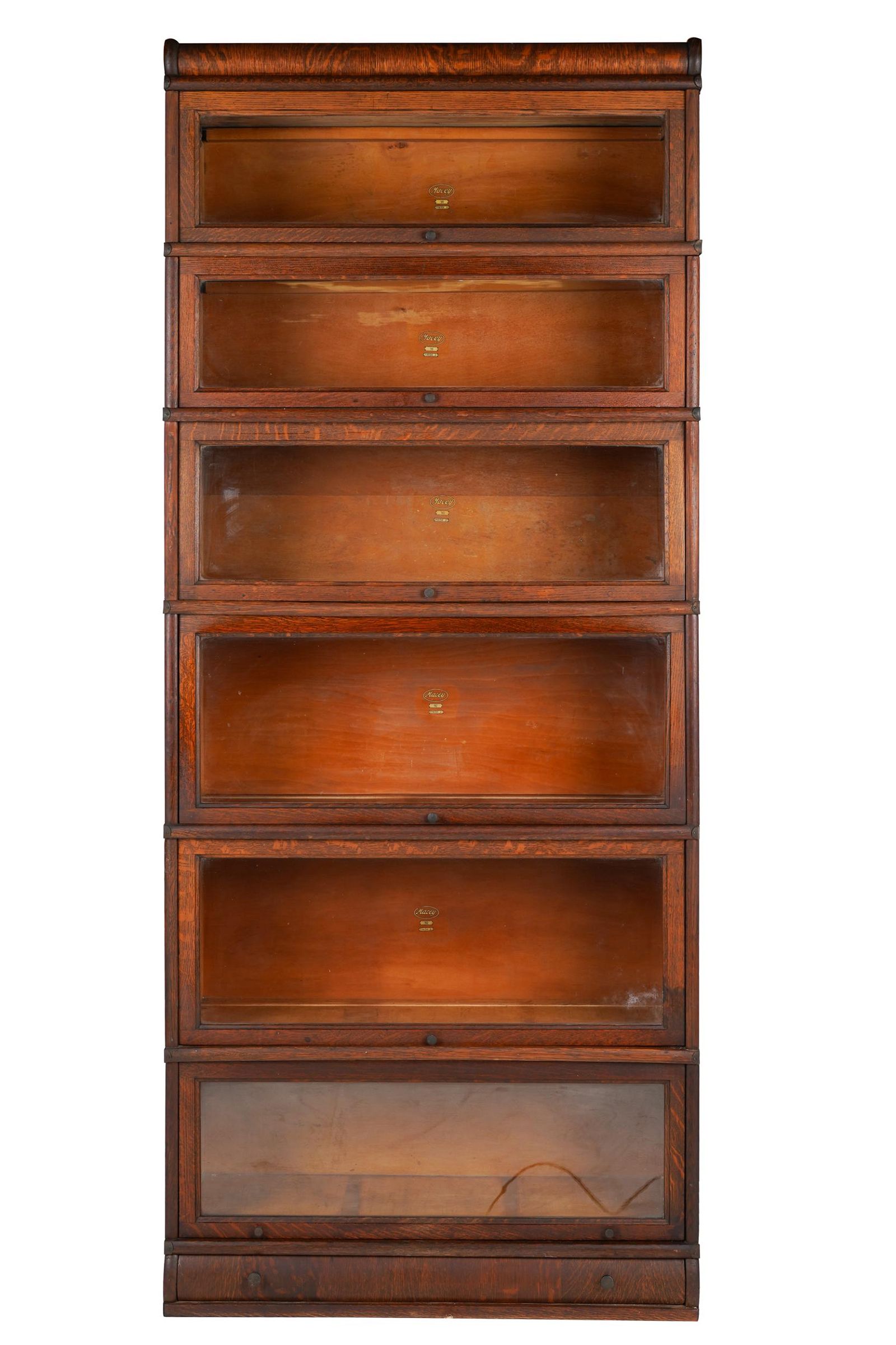 MACEY SIX-SECTION OAK LAWYER'S