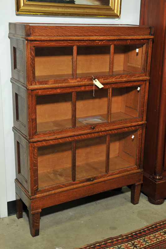 MACEY STACKED BOOKCASE. Oak three