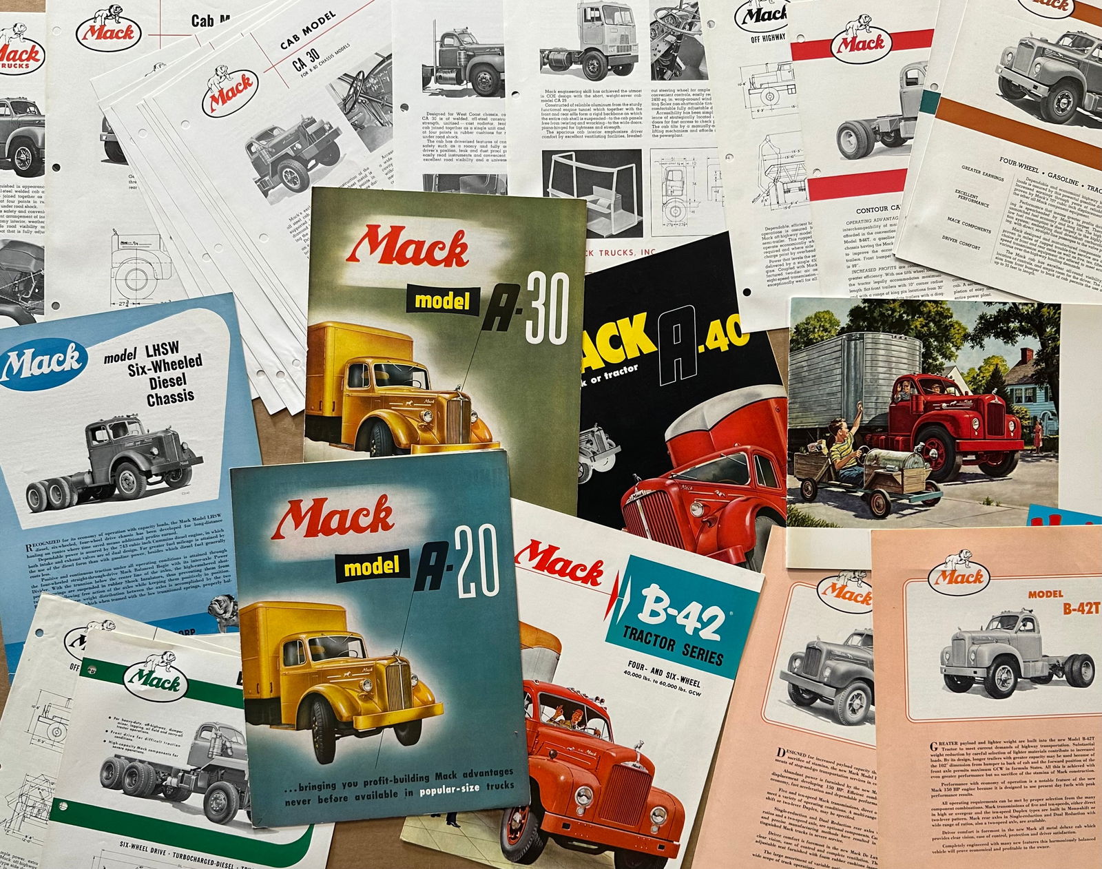 MACK TRUCK ITEMS FROM 1950 TO 1961,