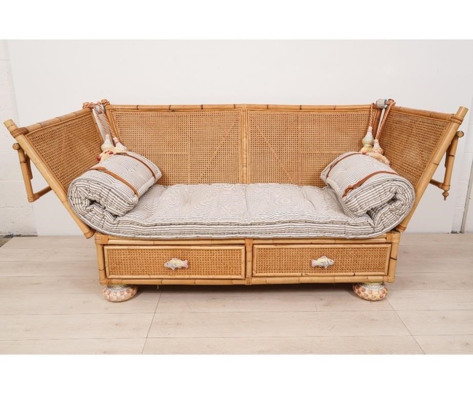 Mackenzie-Childs bamboo-caned