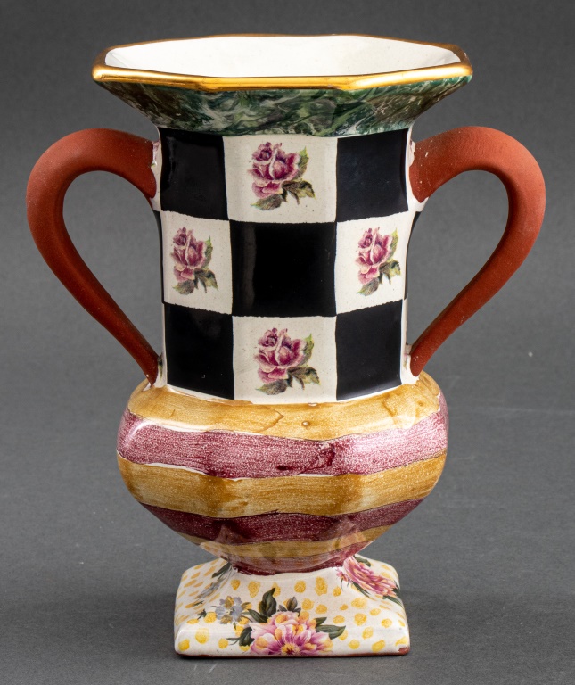MACKENZIE-CHILDS CERAMIC URN VASE
