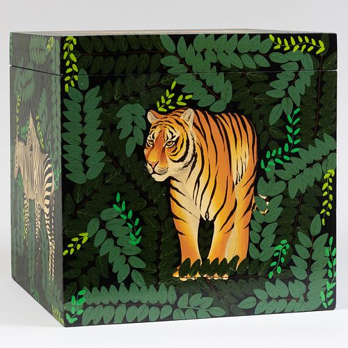 MACKENZIE CHILDS PAINTED BOX16 x 16