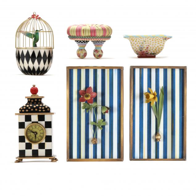 MACKENZIE-CHILDS, SIX DECORATIVE