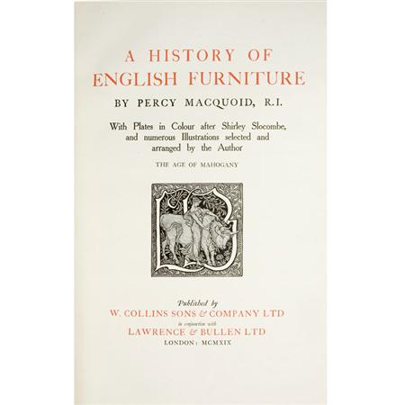 MACQUOID, PERCY A History of