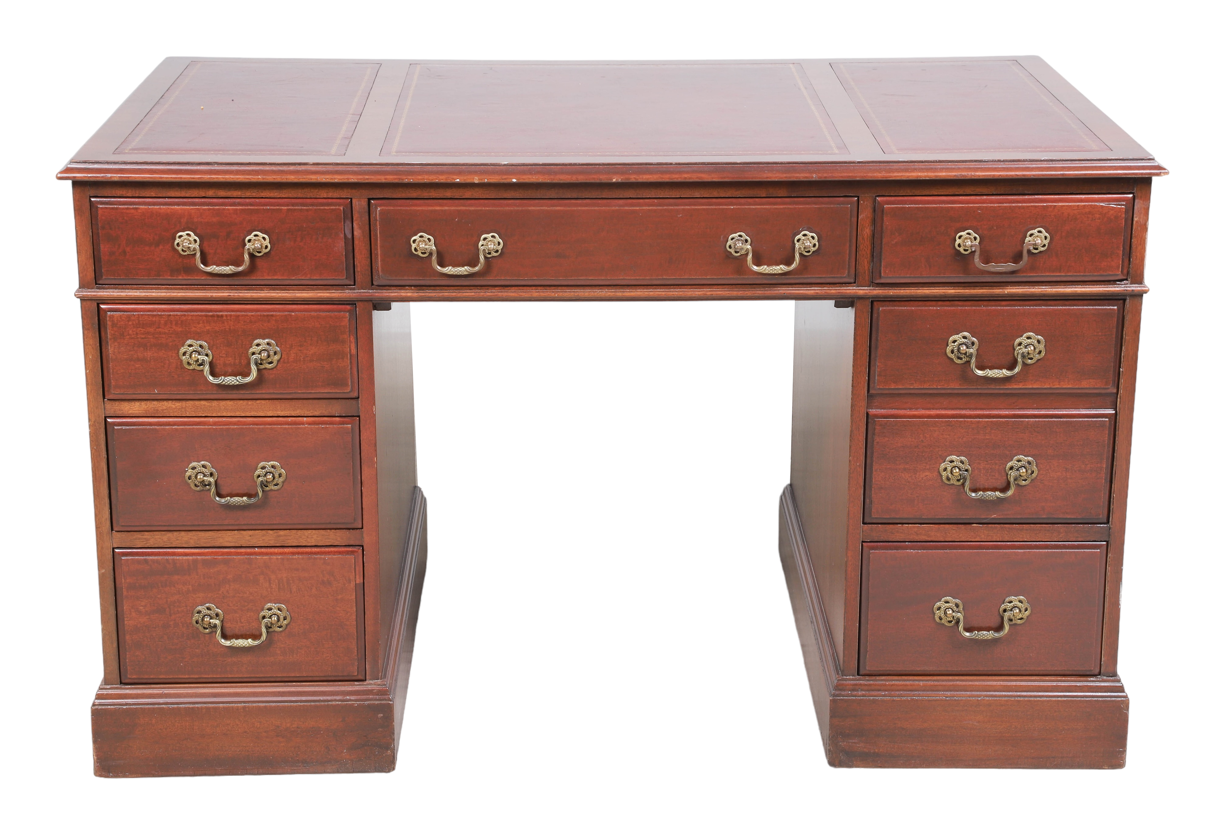 Maddox Tables Mahogany leather