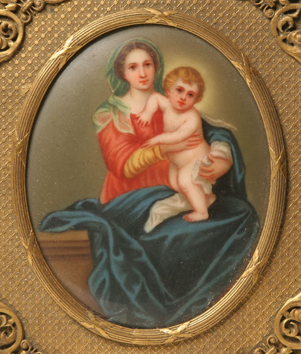 Madonna and child miniature