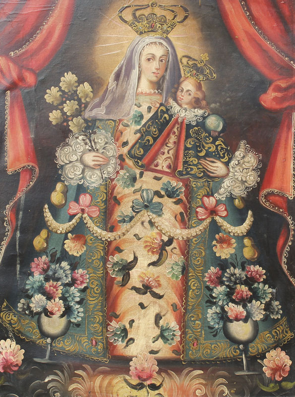 MADONNA AND CHILD OIL/CANVAS: