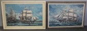 MAFFEI. Two Nautical Oil on Ca