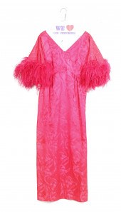 Magenta jacquard and marabou f