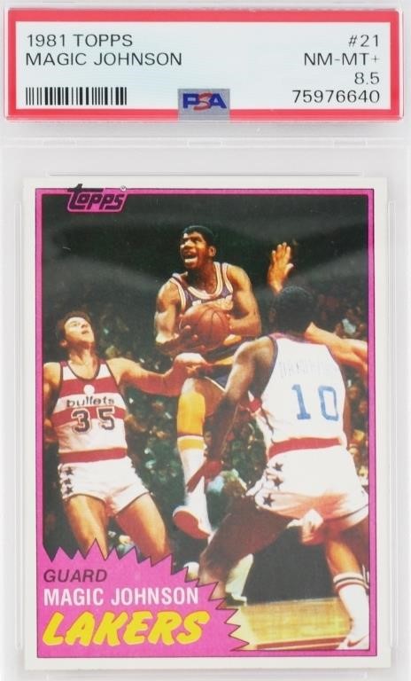 MAGIC JOHNSON 1981 TOPPS PSA 8.5