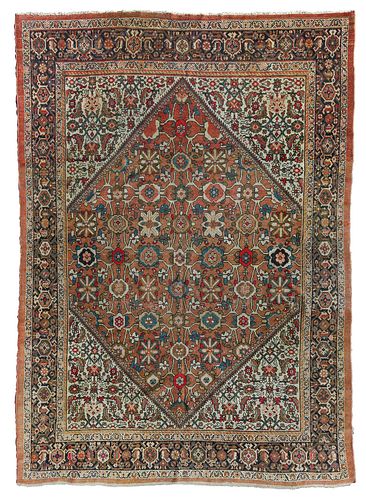 MAHAL CARPETcirca 1900, brown field