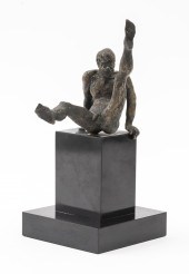 MAHER MALE NUDE BRONZE SCULPTU