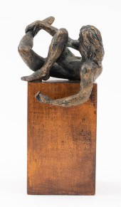 MAHER MALE NUDE BRONZE SCULPTU