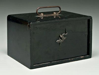 Mahjong set, black lacquered box,