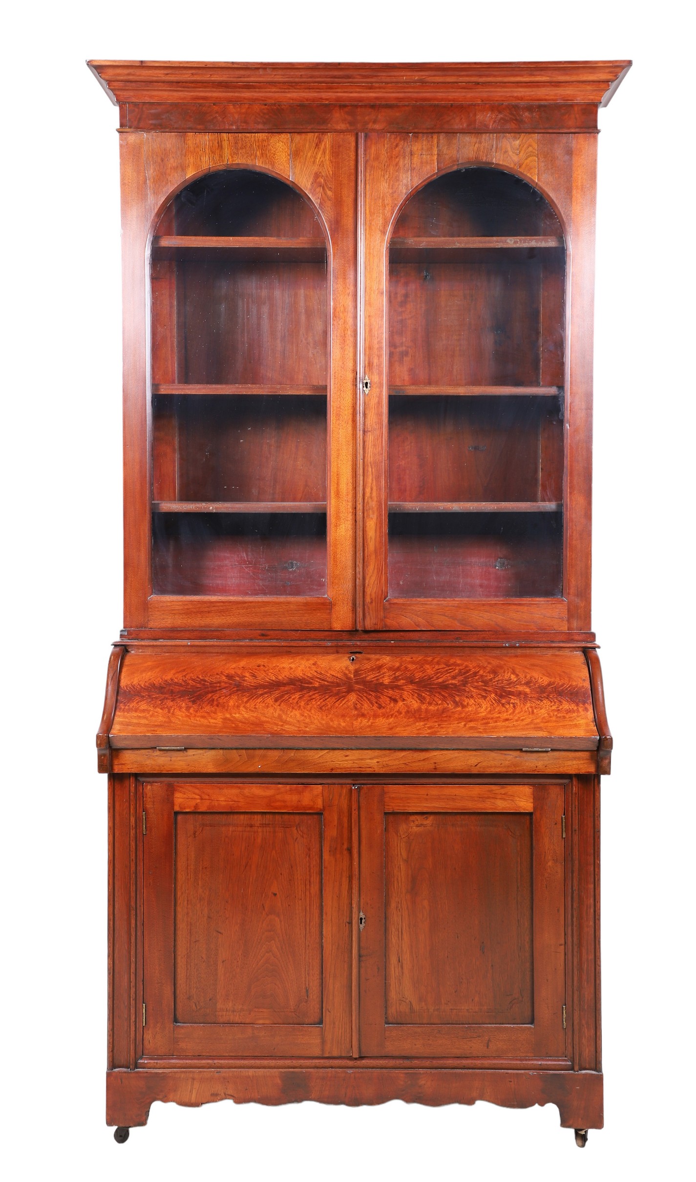 Mahogany 2-pc Empire Secretary
