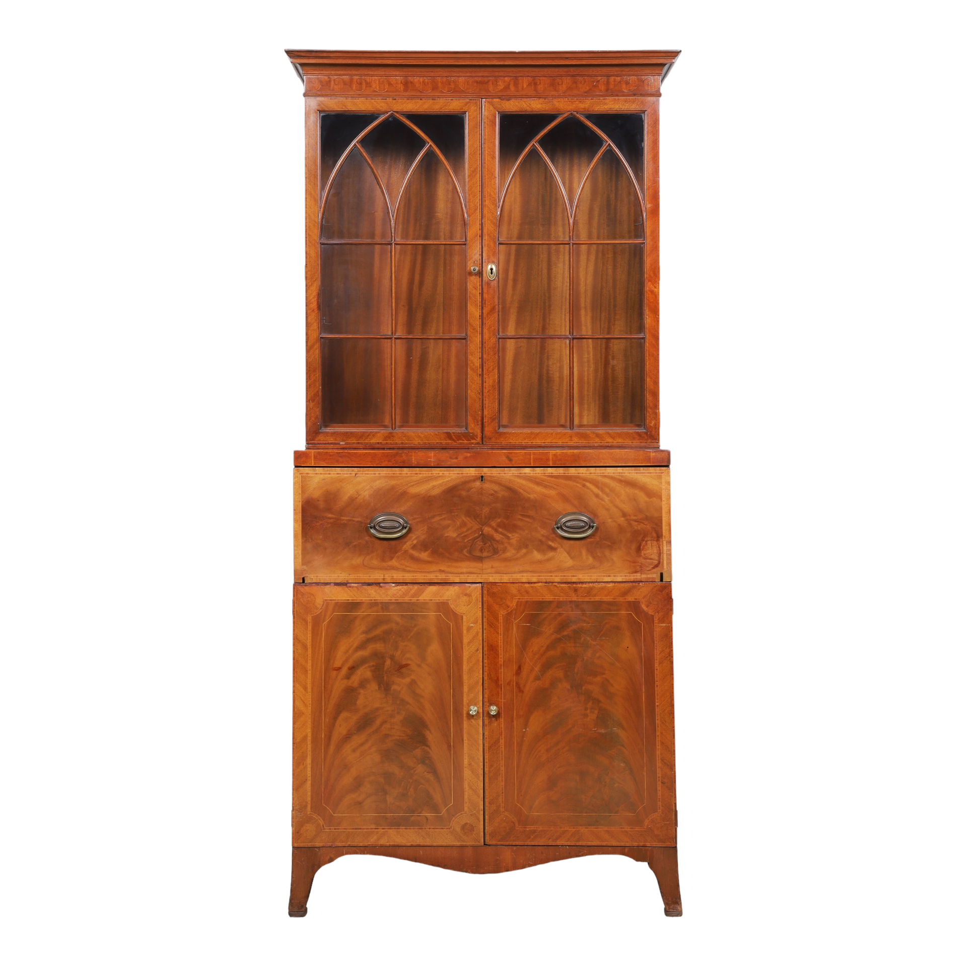 Mahogany 2-pc secretary desk ,
