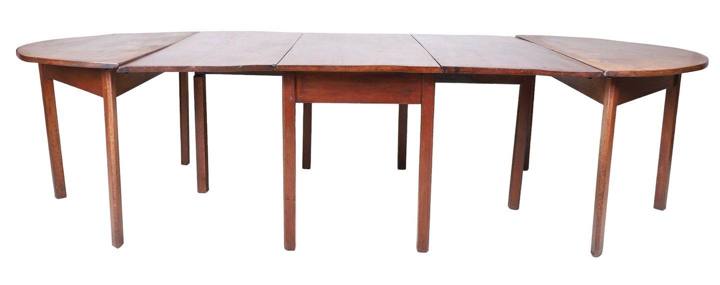 Mahogany 3-part drop leaf banquet