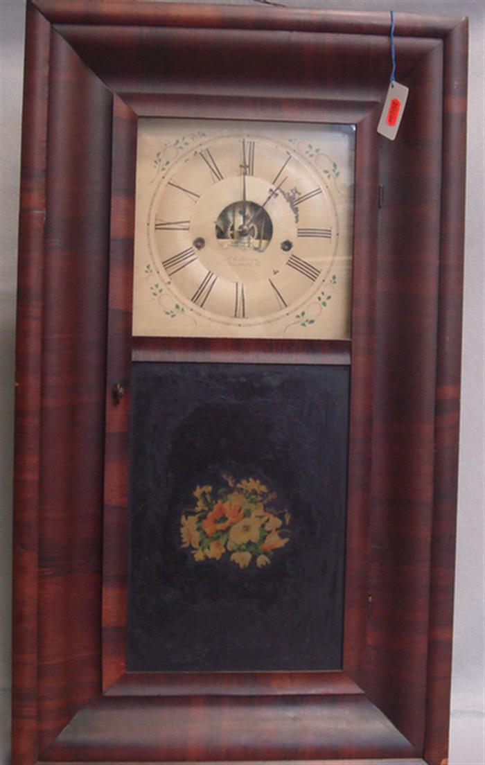 Mahogany 8 day OG shelf clock, J.