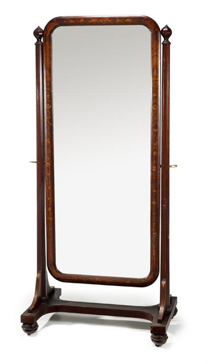 Mahogany and boxwood marquetry