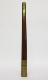 MAHOGANY AND BRASS SINGLE DRAW