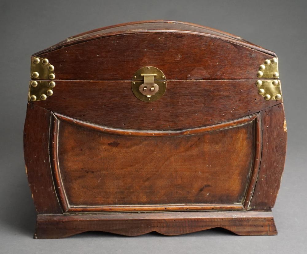 MAHOGANY AND BRASS STORAGE